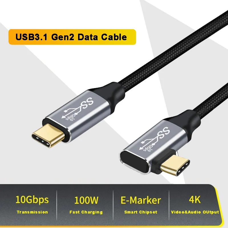 100W PD USB-C Cable USB 3.1 Gen2 10Gbps Cable For MacBook Air iPad Pro Nintendo SAMSUNG S22 8K 4K Compatible with Thunderbolt 3