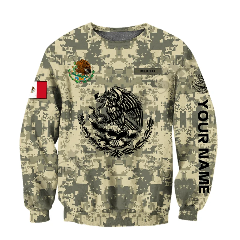 PLstar Cosmos 3DPrint Newest Custom Name Mexico Flag Eagle Unique Men/Women Hrajuku Casual Streetwear Hoodies/Zip/Sweatshirt -2