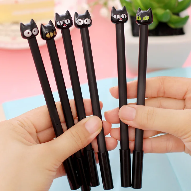 0.5mm Cute Kawaii Cat Gel Pen School Office Writing Supplies Korean Stationery Japanese For Kids Boys Girls Student