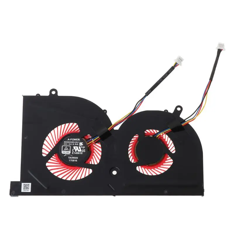 Laptop GPU CPU Cooling Fan for MSI GS63VR GS63 GS73 GS73VR MS-17B1 Stealth Pro CPU BS5005HS-U2F1 GPU BS5005HS-U2L1 Cooler