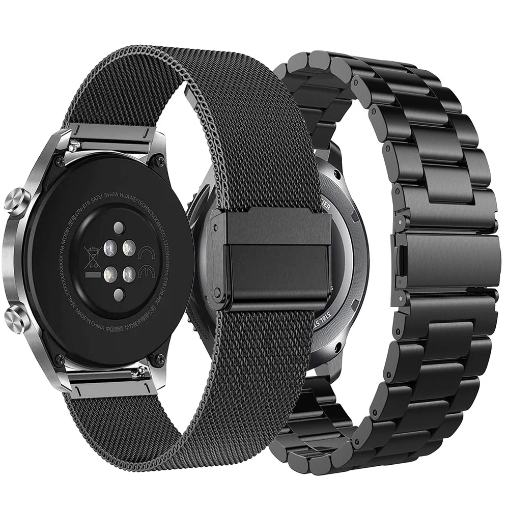 

Metal Strap For Huawei Watch 22mm GT1//GT2E/GT2-46MM Honor Magic Band Bracelet Stainless Strap TicWatch 1/Pro Wristband
