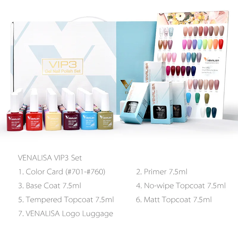 VIP5 VENALISA Gel-Nagellack-Set, Hema Free Nude Pink Glitter, wunderschöne Farbe, Nagelmaniküre, Soak Off UV-LED-Nagelgel-Lack-Set – Detail 25
