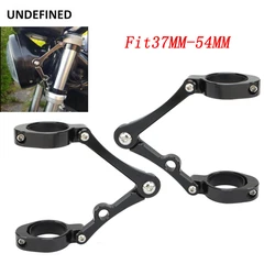 Motorcycle Headlight Mount Bracket Clamp 37MM 41MM 49MM 54MM Fork Tube Spotlight Holder Universal for Harley Dyna Chopper Bobber