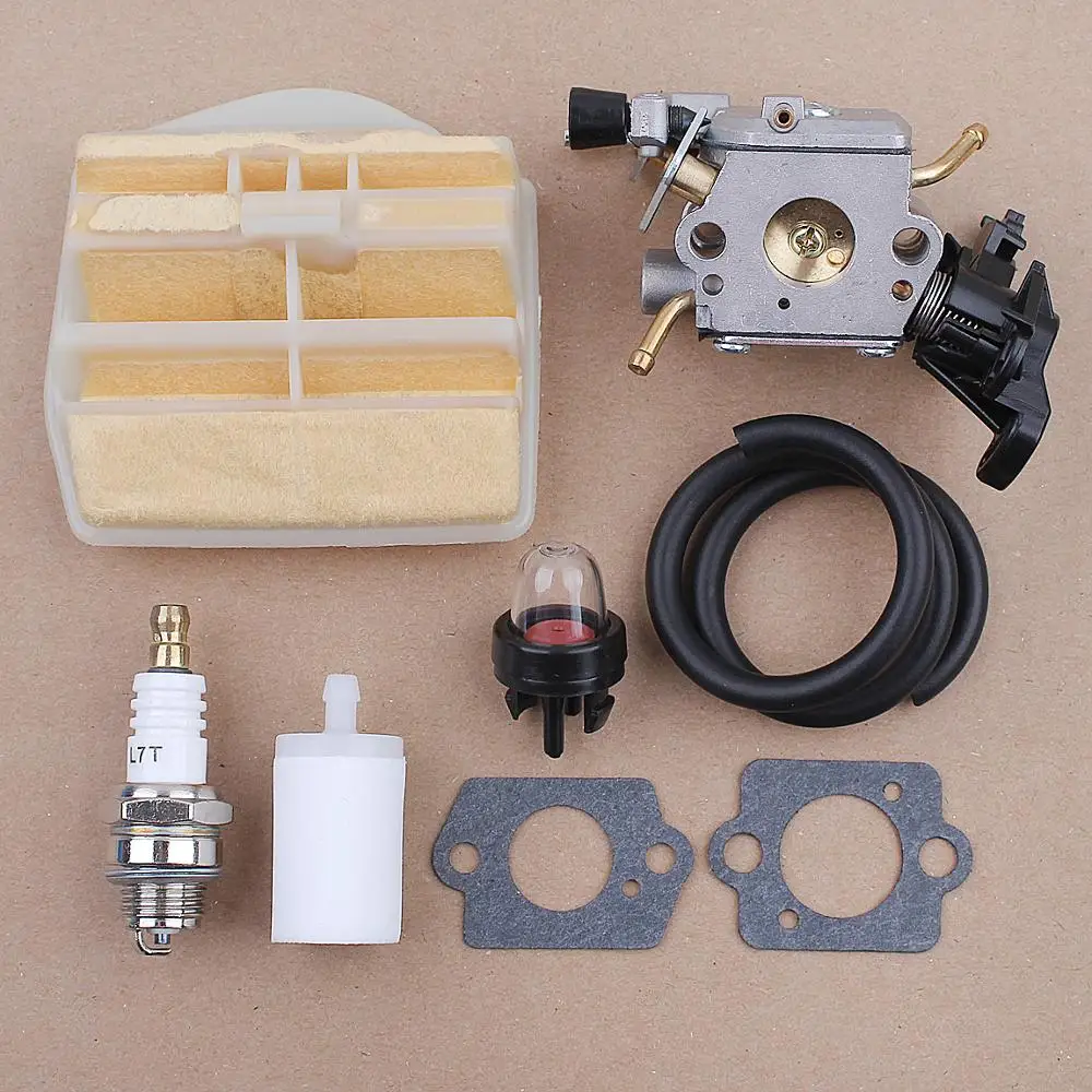 Carburetor Air Fuel Filter Set for Husqvarna 445 450 445E 450E JONSERED CS2245S 506450401 Chainsaw ZAMA C1M-EL37B