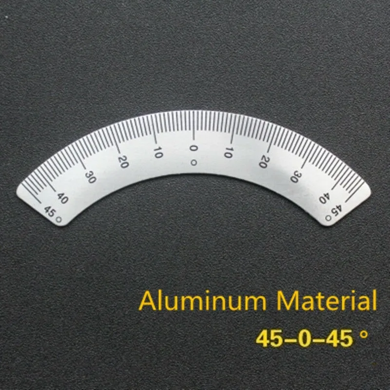 Milling Machine 45-0-45 Scale Ruler Sticking Aluminum Arc Scale Angle Ruler