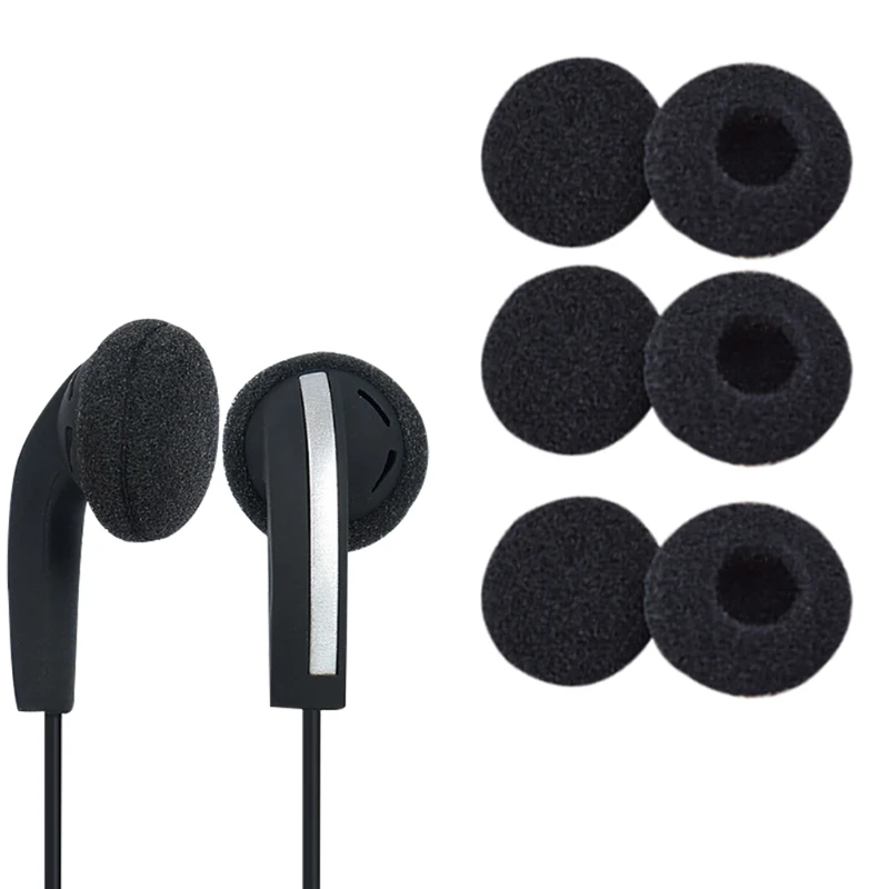 10 pares de capa de manga de 18mm para substituição, pontas para fones de ouvido, esponja macia para-sennheiser mx375 mx365