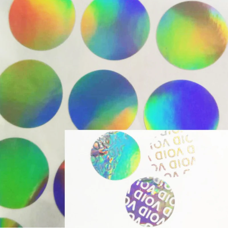 200pcs 20MM DIAMETER Hologram Stickers Blank Adhesive Waterproof No Printing