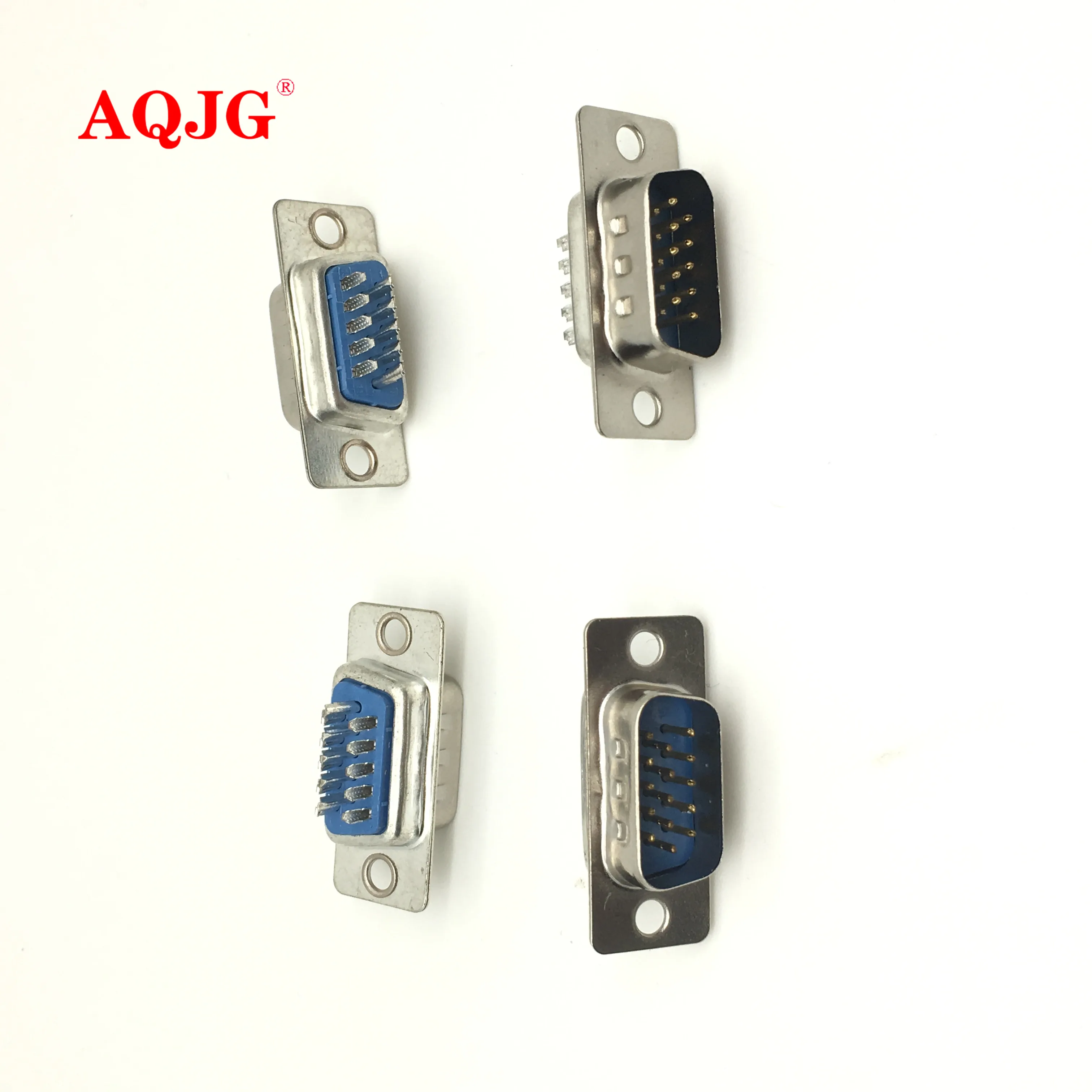 DB15 3Rows Parallel VGA Port HDB9 15 Pin D Sub Male Female Solder Connector Plastic Shell Cover