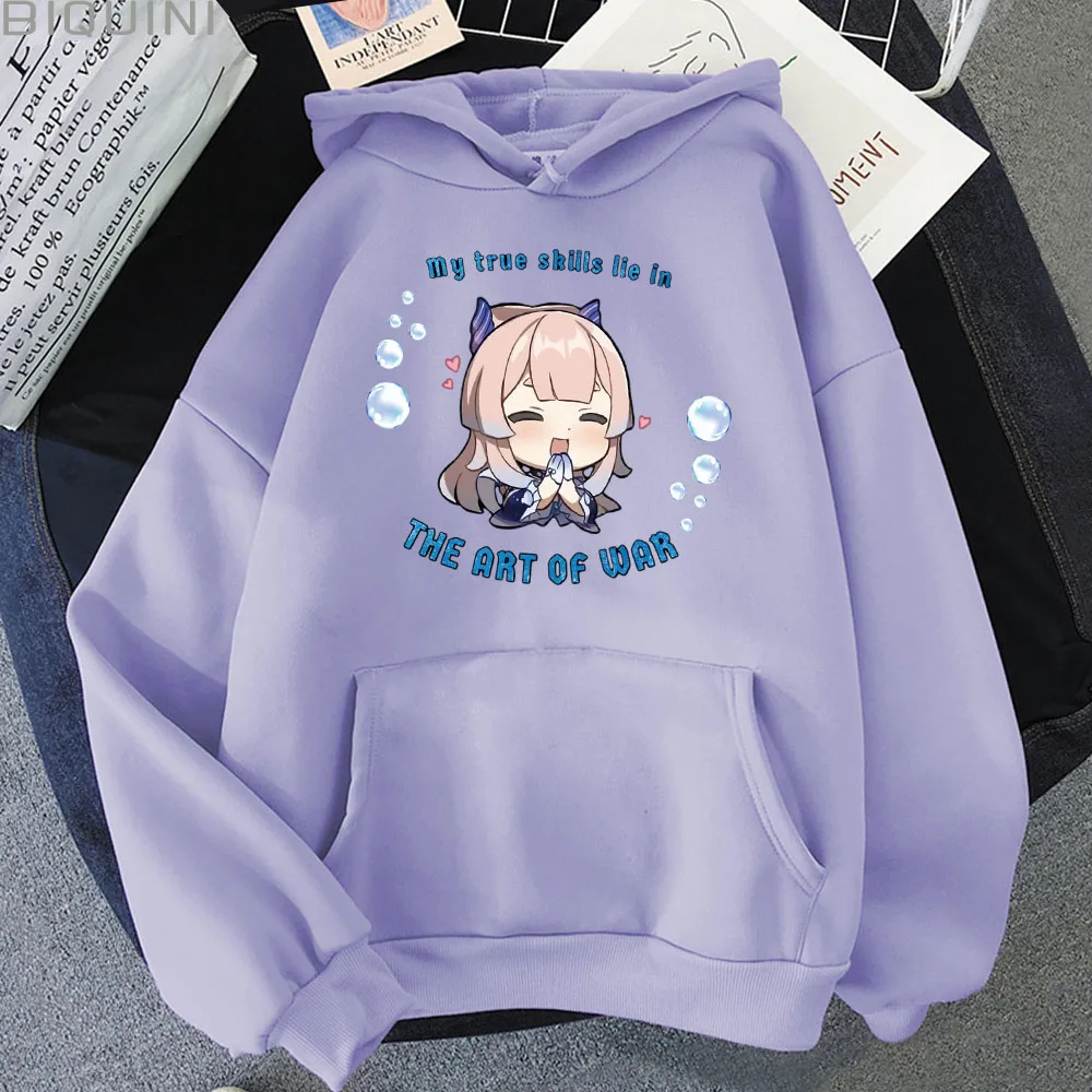 

Kawaii Clothes Genshin Impact Hoodie Women Sangonomiya Kokomi Comic Print Teen Autumn Winter Tops Wram Loose Pullover Sweatshirt