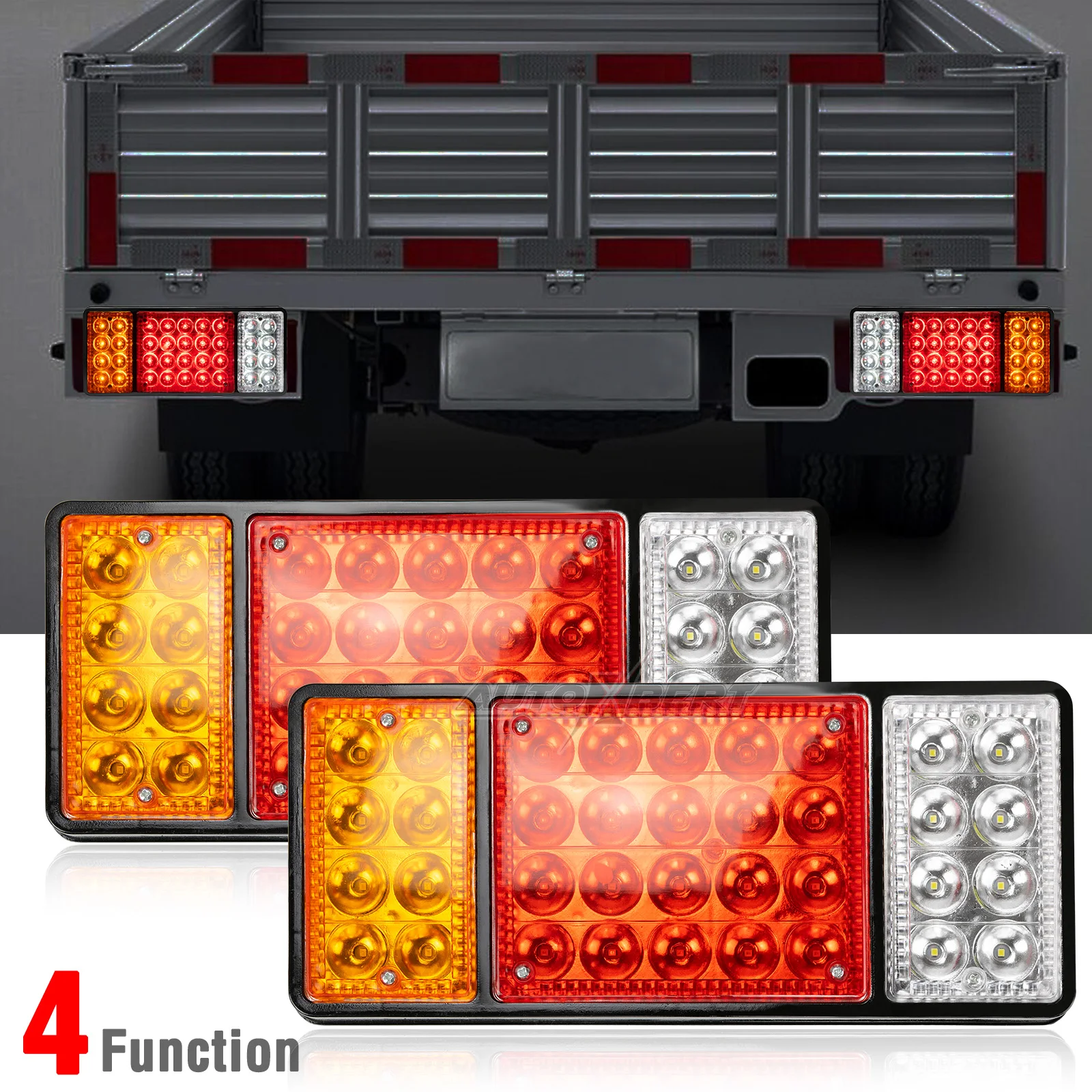 12V 36LED Truck Rear Tail Light Assembly Indicator Reverse Stop Driving Lighting Van Caravan Camper RV Trailer Lorry Bus Boat