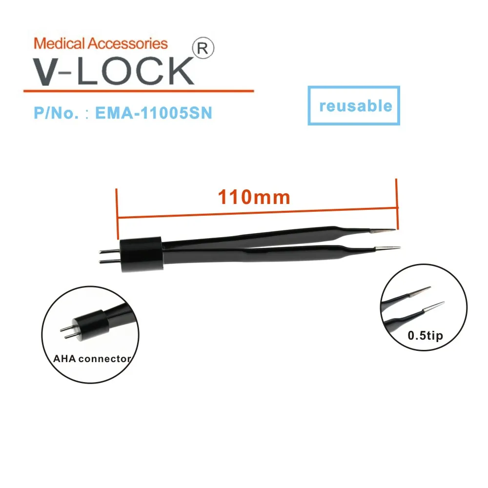 2021 V-LOCK non-stick Coagulation bipolar forceps straight for electrosurgical unit