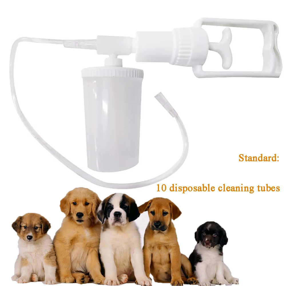 1SET New Portable Uterine Washing Equipment For Dog Canine Pet Clinic Uterus Flush Hygiene Device Kit Plastic With 10PCS Pipes