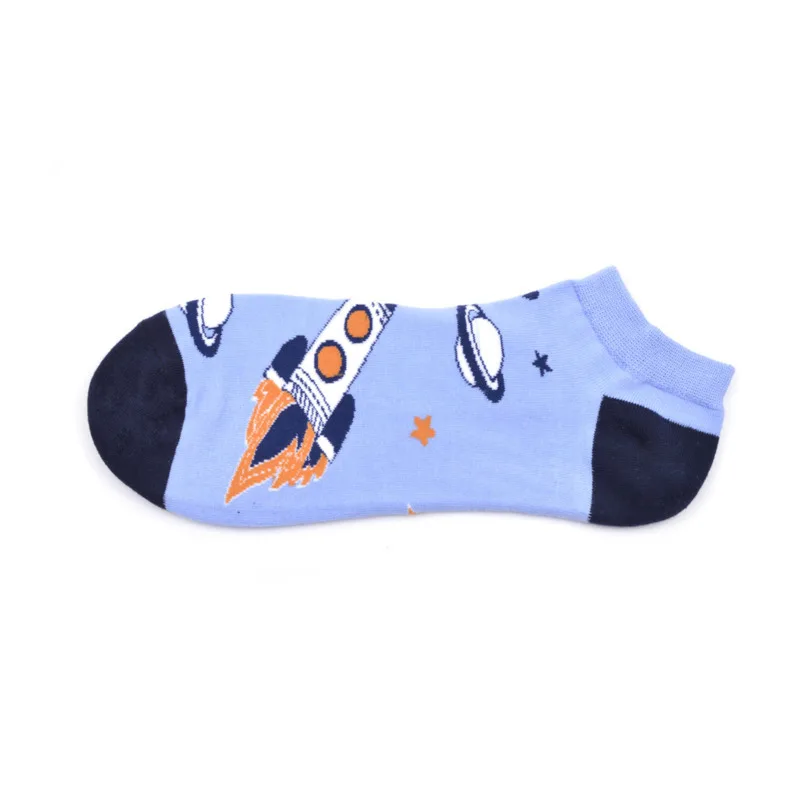 Funny Cartoon Printed Socks Men Fashion  Spring Summer Harajuku Socks Cute Dog Shark Starry Sky Hip Hop Short Novelty Sokken