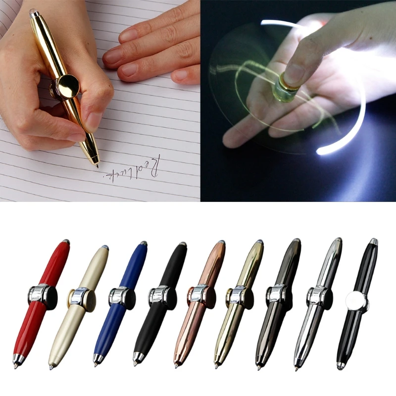 

Fingertip Ballpoint Pen Multi Function Rotating Luminous Pen Creative LED Decompression Toy Fidget Toy Colorful Spinner