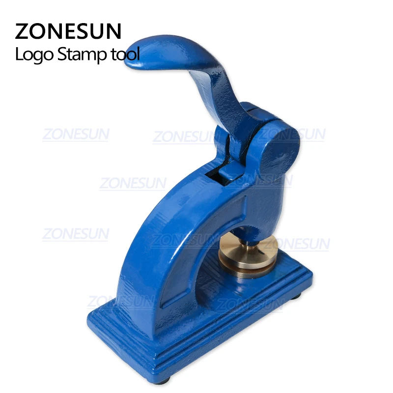 ZONESUN Design Customize Logo Embossing Seal Stainless Steel Stamp for Office Bussiness Document For Paper Inital Name Card