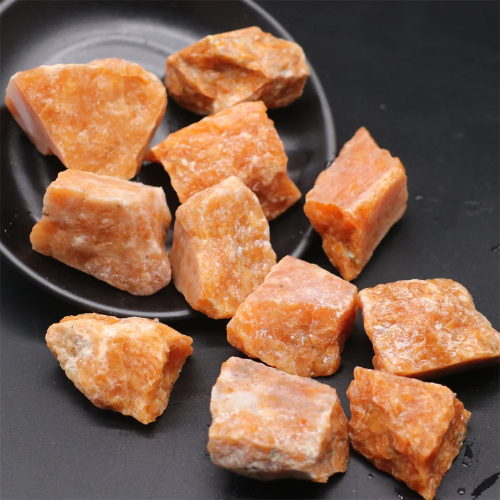 Natürlicher roher Sonnenstein-Kristallquarz, unregelmäßiges rohes Mineralienexemplar, Reiki-Heilkristalle, Aromastein, Sammlerstück, Dekoration – Detail 3