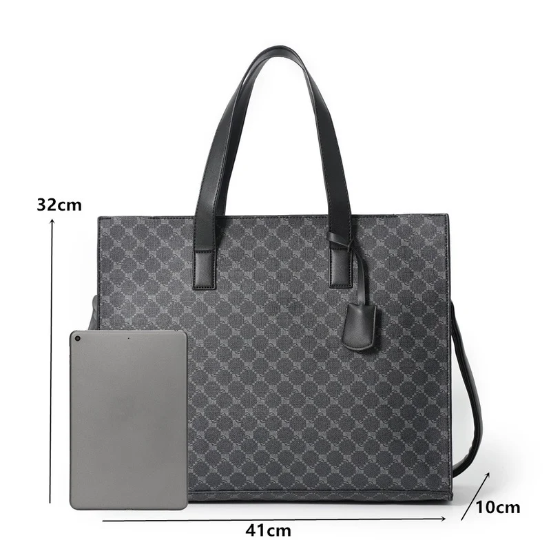 Imagem -03 - Luxo Totes Bolsa Homens Bolsa de Ombro Grande Tamanho pu Bolsas de Couro Moda Design Crossbody Bolsa Satchels Bolsa de Ombro Masculino