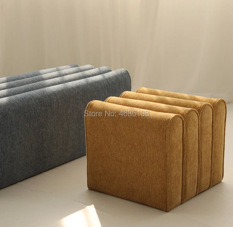 Nordic Designer Creative Idea Sofa Size 45x43x38cm High-Grade Linen Fabric Sofa Bench Living Room Furniture Modern Sofa Stool