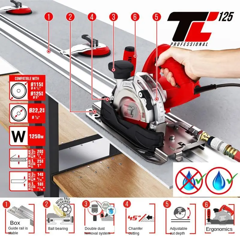 Electric Large Plate Tile Cutting Machine 4.4m Thin Plate Ceramic Stone Cutting Chamfer Dustless Electric Saw