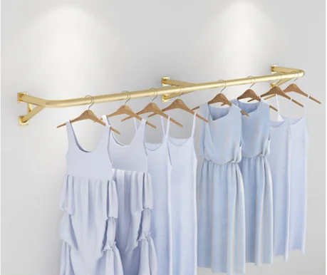 

Wall mounted clothes rack on display rack of clothing store special women's wear wall mounted clothes rack for clothes rack