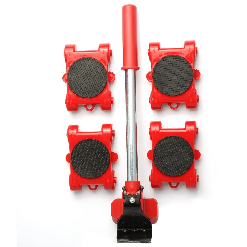 Dropshipping Furniture Mover Set Furniture Mover Tool Transport Lifter Heavy Stuffs Moving Wheel Roller Bar Hand Tools 5 Pcs Set image 2