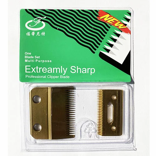 

5pcs/lot Replacement Professional 440C Stainless Steel 2-Holes Hair Clipper Blade Hair Trimmer(golden color)