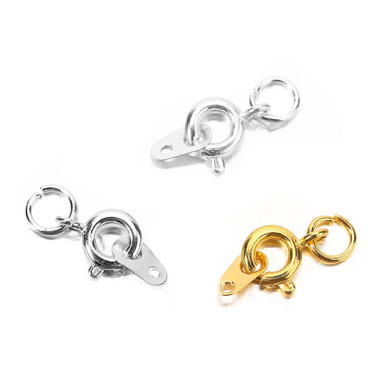 

20pcs 6mm Copper Lobster Clasps Hooks Rhodium Color Jump Rings End Connectors Clasps Hooks Necklace Findings Supplies Jewelry