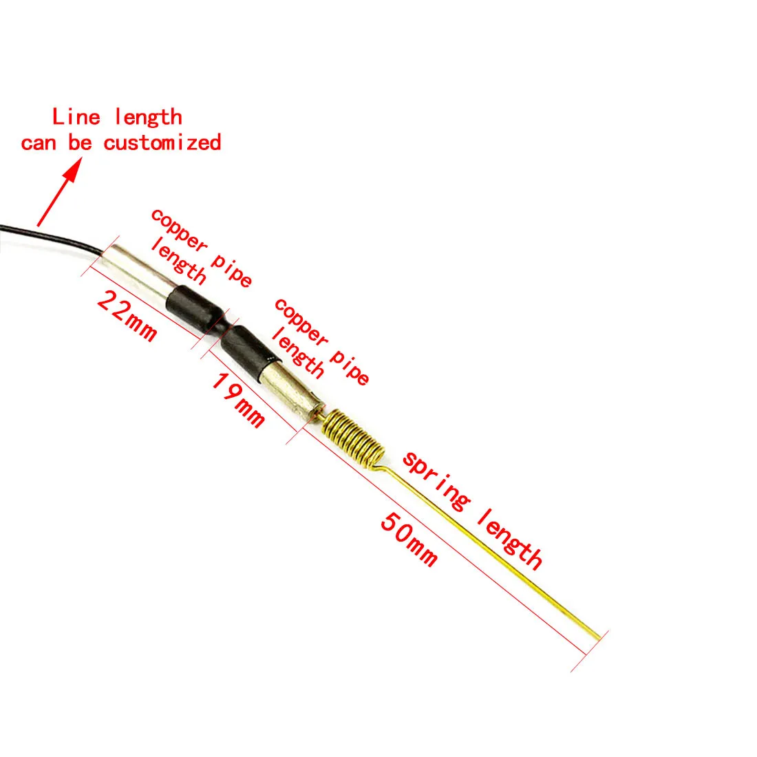 2.4Ghz 5dbi Antena Tabung Tembaga Ganda Gain Tinggi Pegas Udara OMNI dengan Konektor IPX Baru