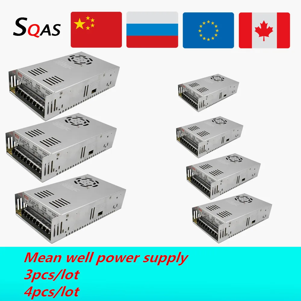 

EU warehouse Switching power supply 3pcs/lot 4pcs/lot S-350W S-400W S-500W AC 100-240v DC 24v 36v 48v 60v for CNC