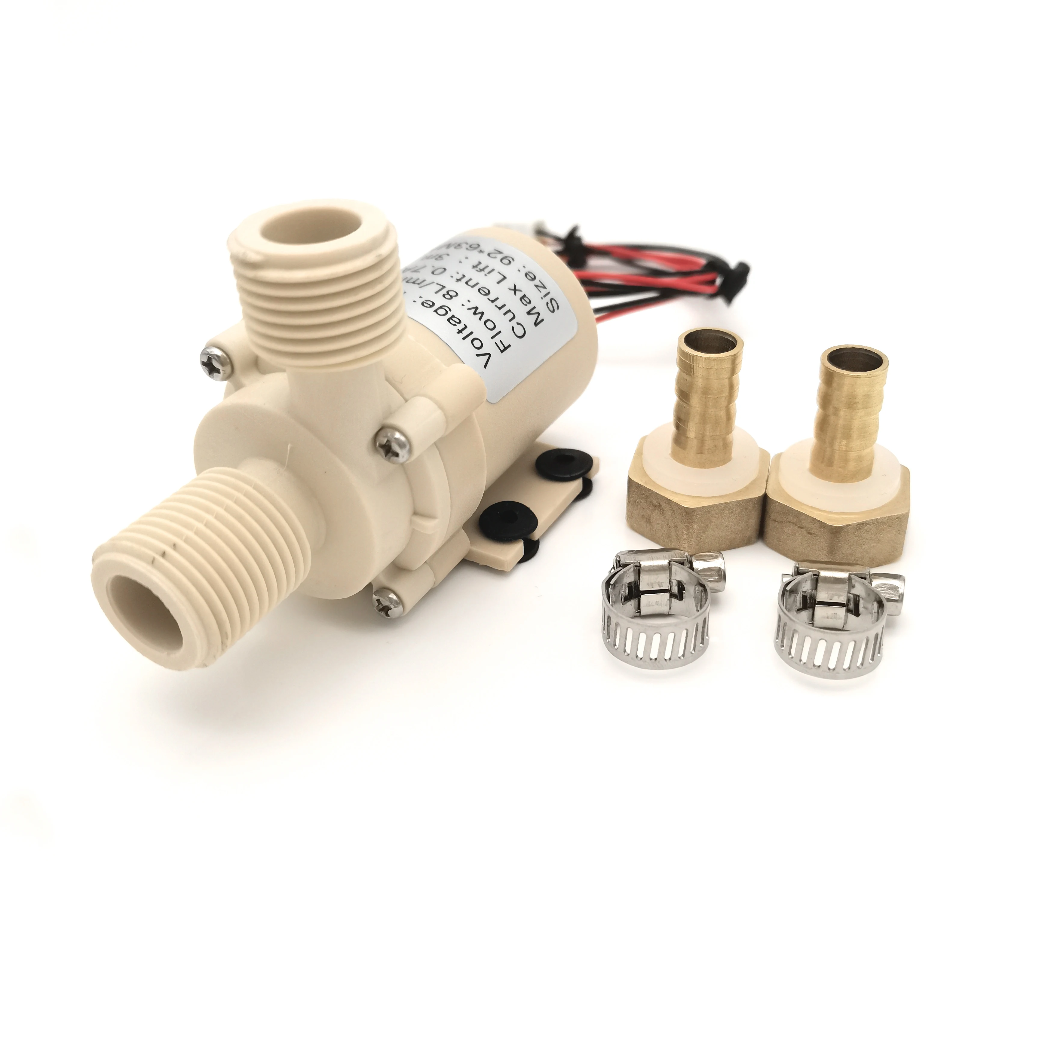 Food Grade DC 12V Water Pump Circulating High Temperature Resistant Brushless Pump Can Use in Hot Water
