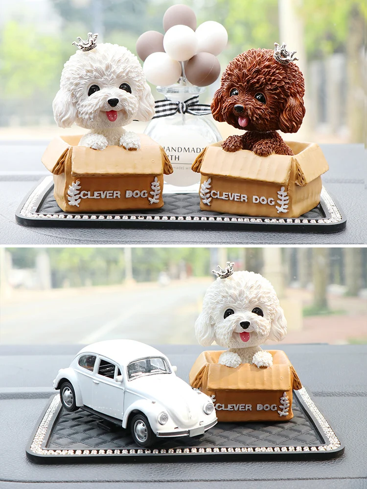 Car interior creative cute shake head dog decoration decorations automotive central control instrument fragrance perfume