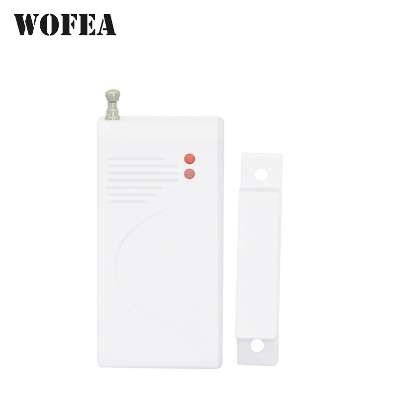 Wofea-Sensor inalámbrico de ventana y puerta, Detector abierto con antena 1527, 433MHZ para sistema de alarma GSM y PSTN