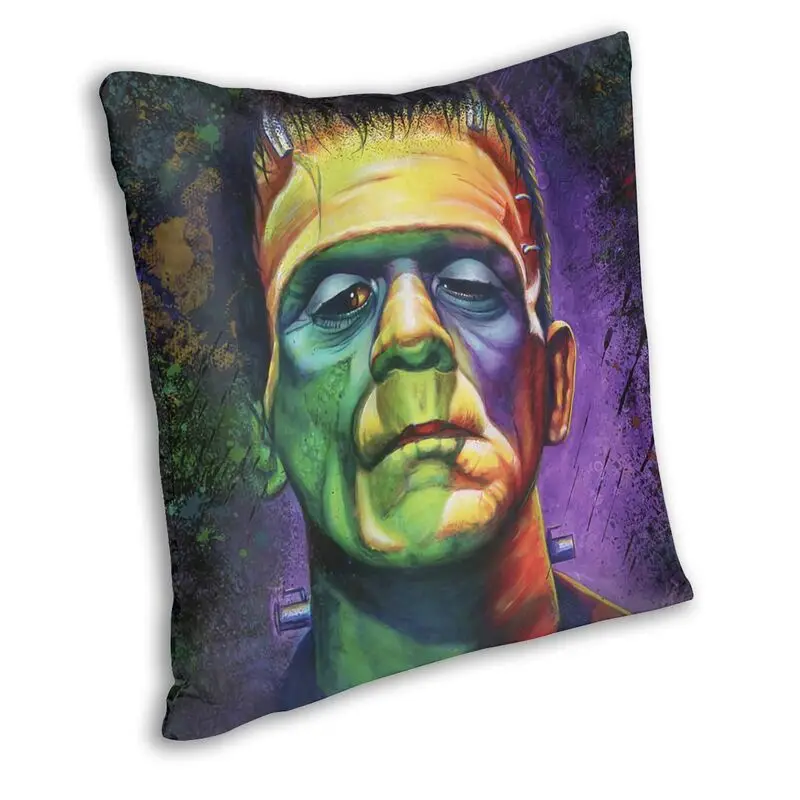 Bride of Frankestein Cushion Cover 3D Print Frankie Monster Horror Movie Throw Pillow Case for Sofa Pillowcover Decoration