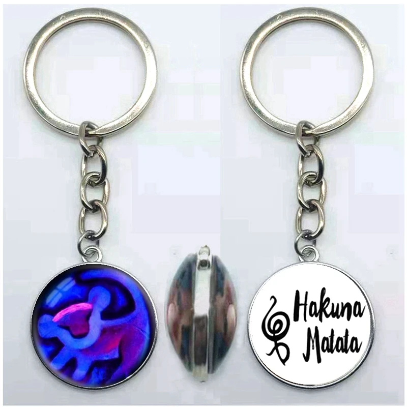 Simba Lion double-sided keychain pendant Hakuna Matata keychain Simba double-sided keychain