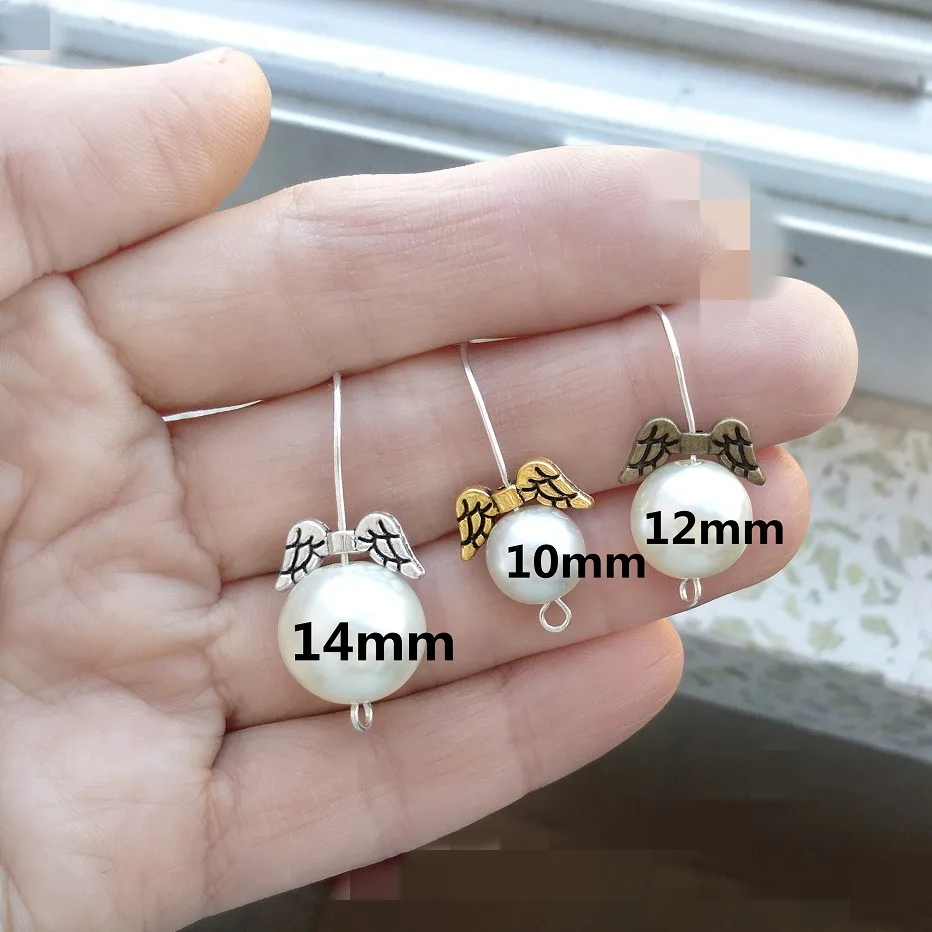 100pcs DIY Angel Wings Beads For Jewelry Making Dangles Charms Religious Gold Silver Spacer Metal Jewellery Findings Componentsd view 4