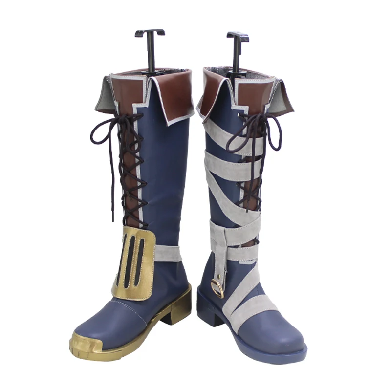 Anime Arcane Vi Cosplay Sapatos Botas The Piltover Enforcer Salto Alto Para Mulheres Meninas