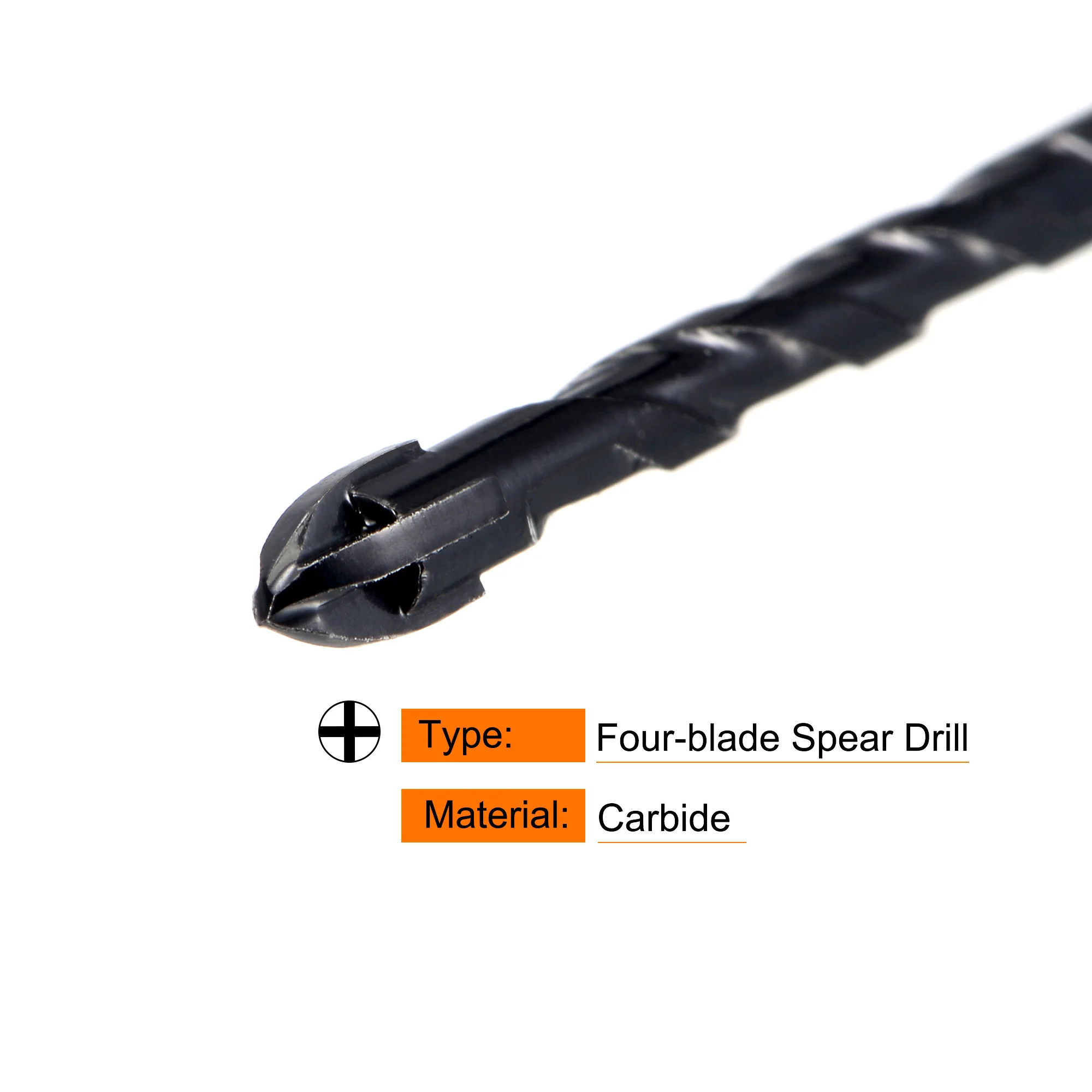 Aço de alta velocidade do bocado de broca concreto da alvenaria de uxcell 1/4 "diâmetro da pata 4mm. para o vidro