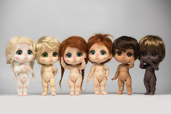 BJD 1/8นอนเด็กน่ารักตุ๊กตาคุณภาพสูง Nude Series