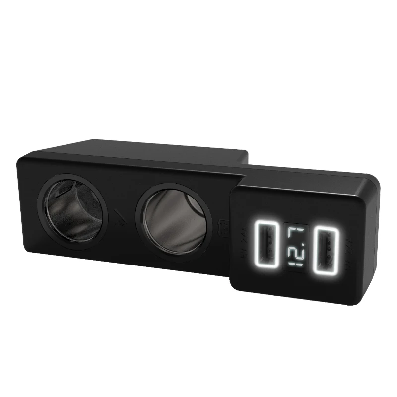 Cigarette lighter modified car charger dual usb socket multi-use charger car one for two dedicated to Volkswagen Golf6 and Golf7