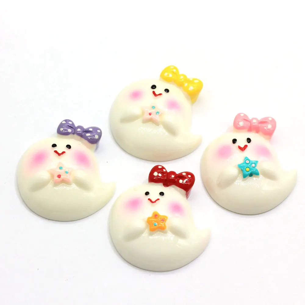 50/20PCS  Kawaii Cartoon Wind Flat Back Cabochons for Baby Jewelry Making Phone Cover Decoration