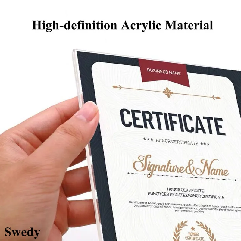 A6 T / L Shape Table Signboard Double-sided Acrylic Sign Holder Display Card Rack Menu Paper Holder Stand