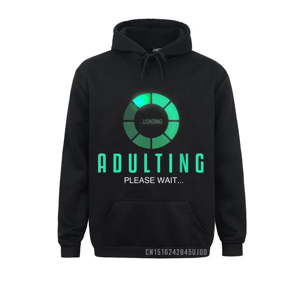 Funny 18th Birthday Loading Adulting Please Wait Pullover Hoodies Women Sweatshirts Hip Hop Sportswears 2021 Newest