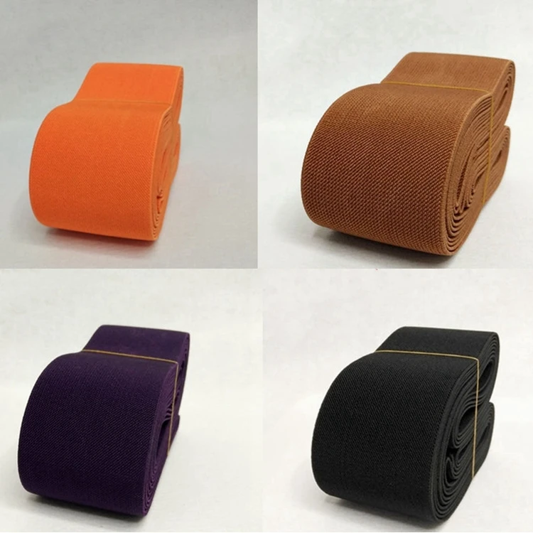 Thick elastic band color 6cm wide skirt belt trousers elastic waist twill soft flat household rubber band