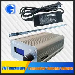 5w fm transmissor estéreo fm transmissão de saída contínua transmissor + antena + DC-12V adaptador GD-2005S-ALL