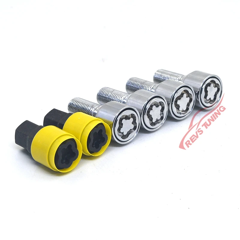 M14 M14X1.5 Steel Special Key Security Anti Theft Auto Car Locking Wheel Bolt Lug Bolts Stud For VW