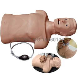 Advanced Half Body CPR and Intubation Training Manikin,Adult First Aid Airway Care Mannequin