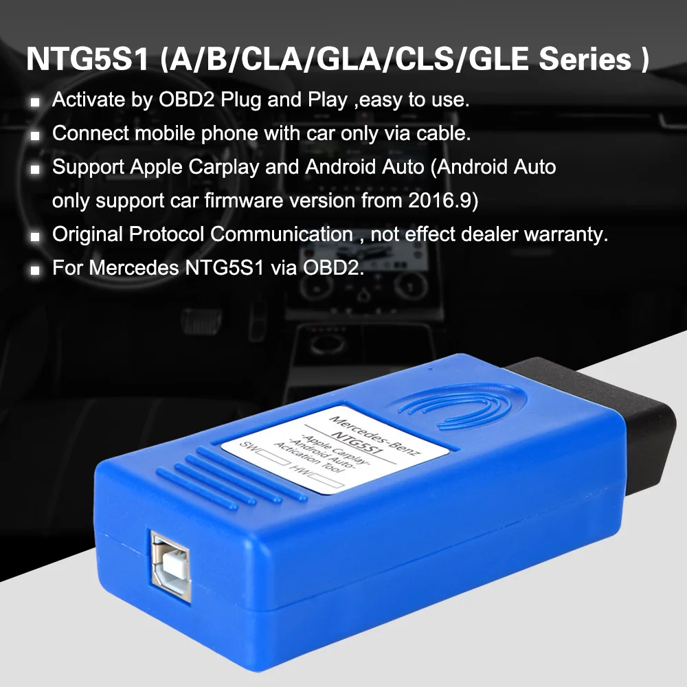 NTG5 S1 OBD2 Carplay Activation Activator NTG5S1 Diagnostic Tools Car Player Tester For Mercedes Benz Class A B E CLA GLA GLE