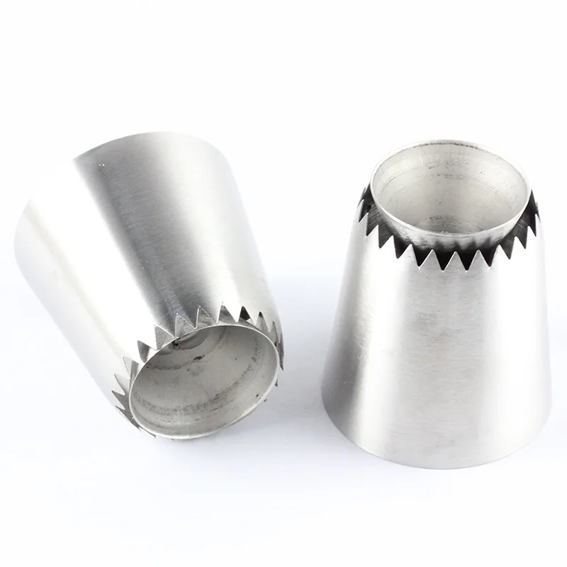 Sultan tube Russian Pastry Tip 2Pcs Icing Piping Stainlessl Steel Nozzles Large Icing Piping Nozzles Cupcake BakinTool