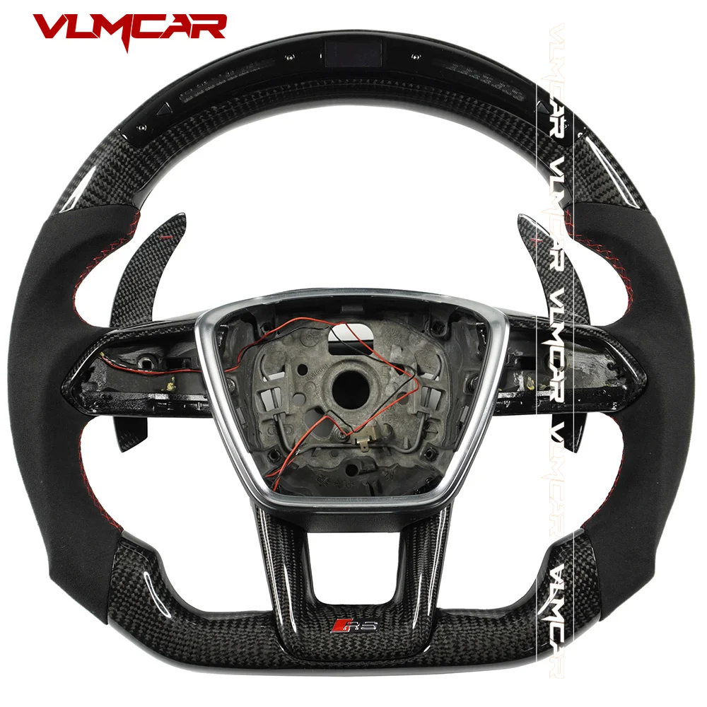 Custom Alcantar With Carbon Fiber Steering Wheel For Audi  A6/A7/S6/S7/C7/C8  RS6 RS7