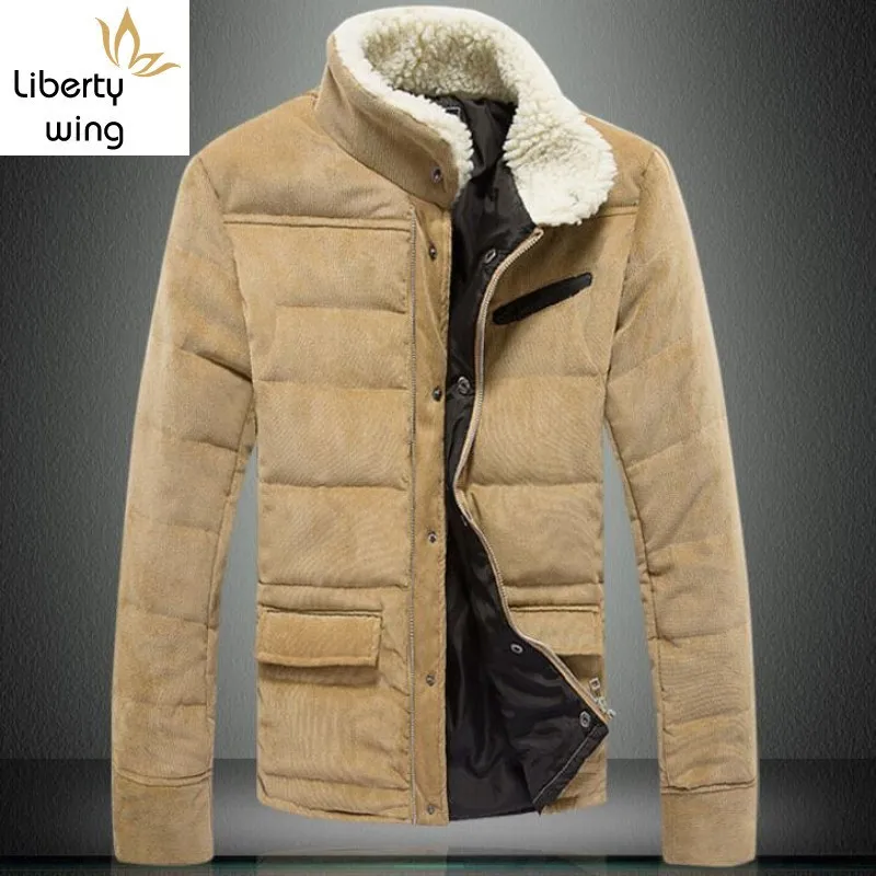 

Halloween Warm Winter Men corduroy wadded jacket Outwear Fur Collar Cotton Padded Coats Jackets jaqueta masculina Plus Size